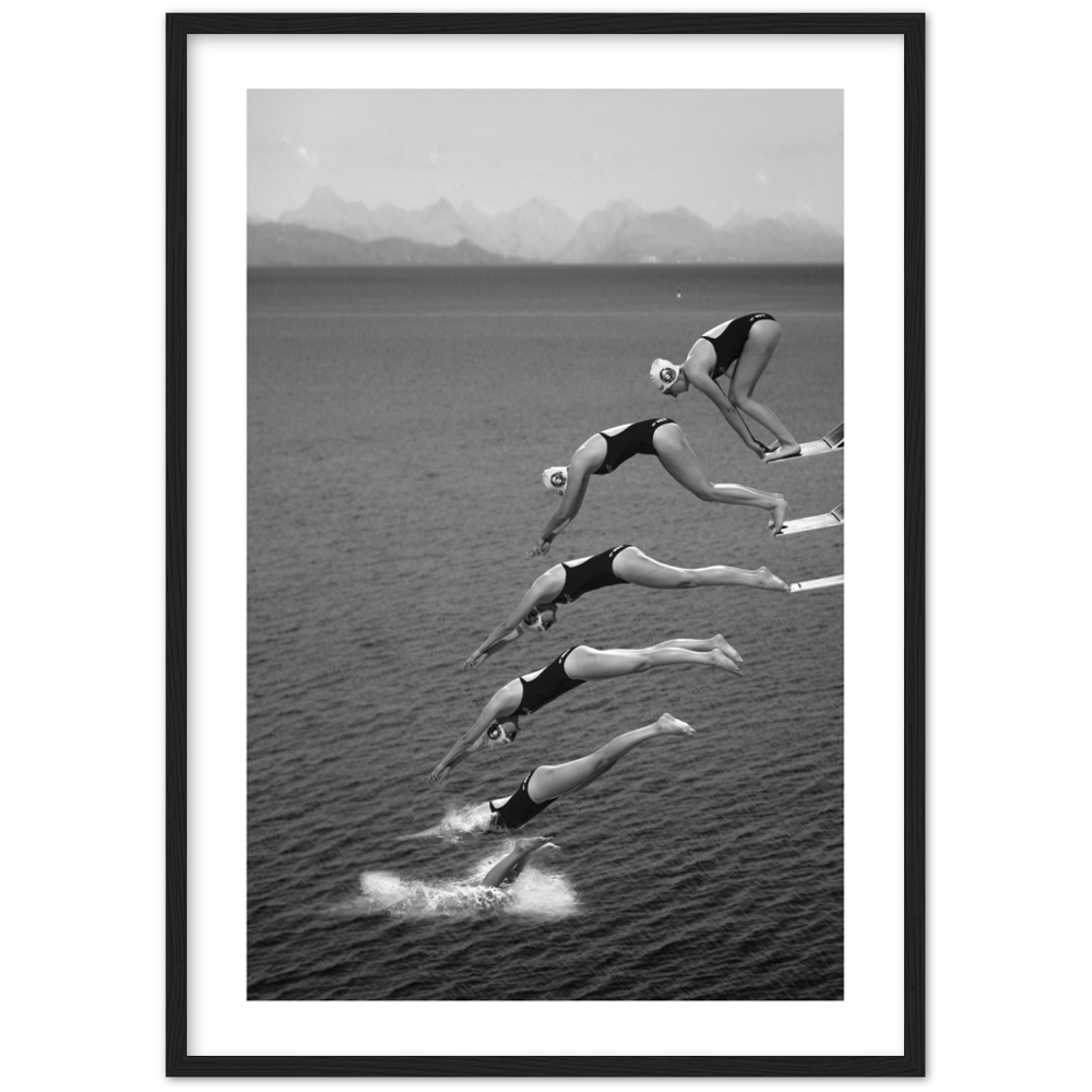 Black and White Diving