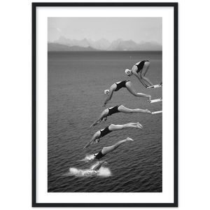 Black and White Diving